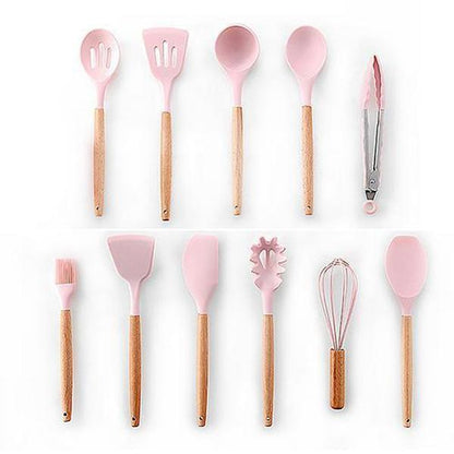 Natural Kitchen Tools with Wood Grips