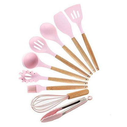 Natural Kitchen Tools with Wood Grips