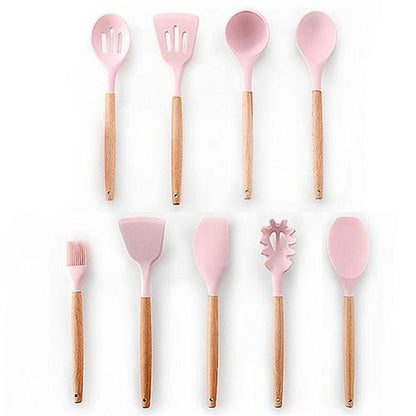 Natural Kitchen Tools with Wood Grips