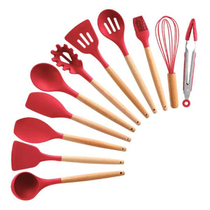 Natural Kitchen Tools with Wood Grips