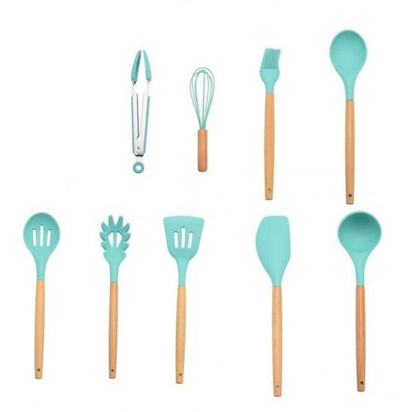 Natural Kitchen Tools with Wood Grips