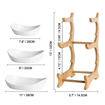 Traditional Wooden Plate Display Rack