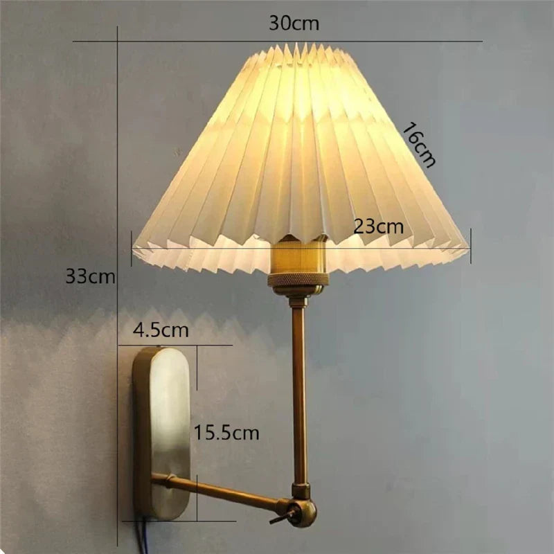 Stylish Adjustable Wall Light – LED Foldable Lampshade