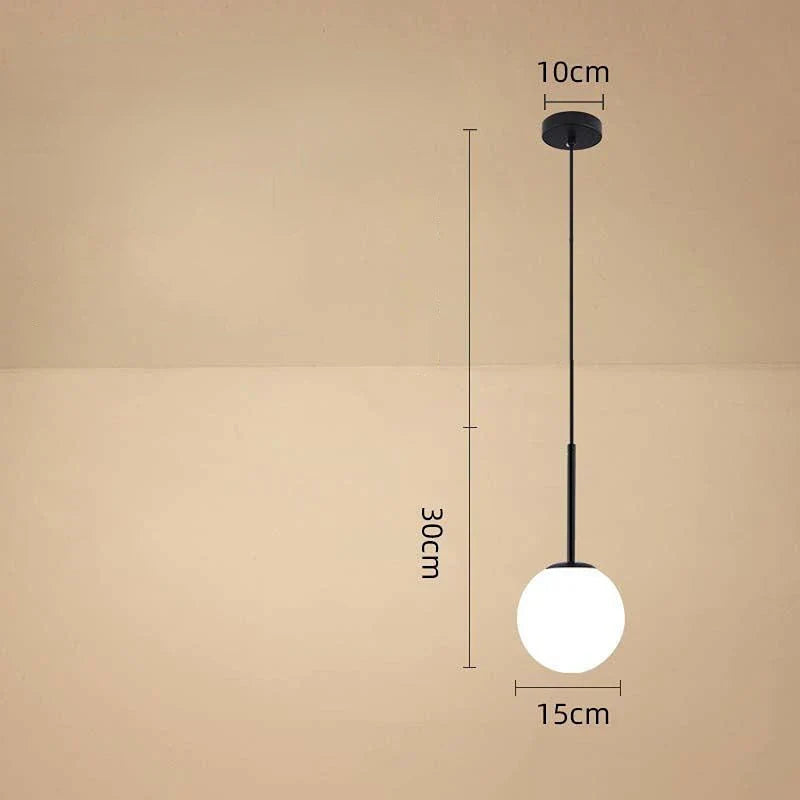 Sleek Glass Globe Pendant Lighting Fixture