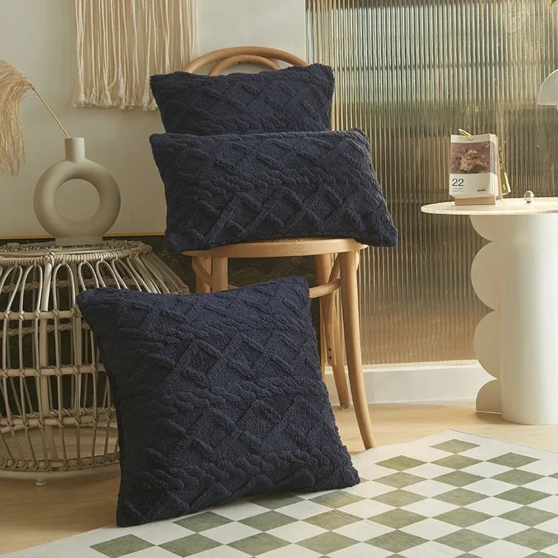Soft Geometric Pattern Decor Cushion Cover