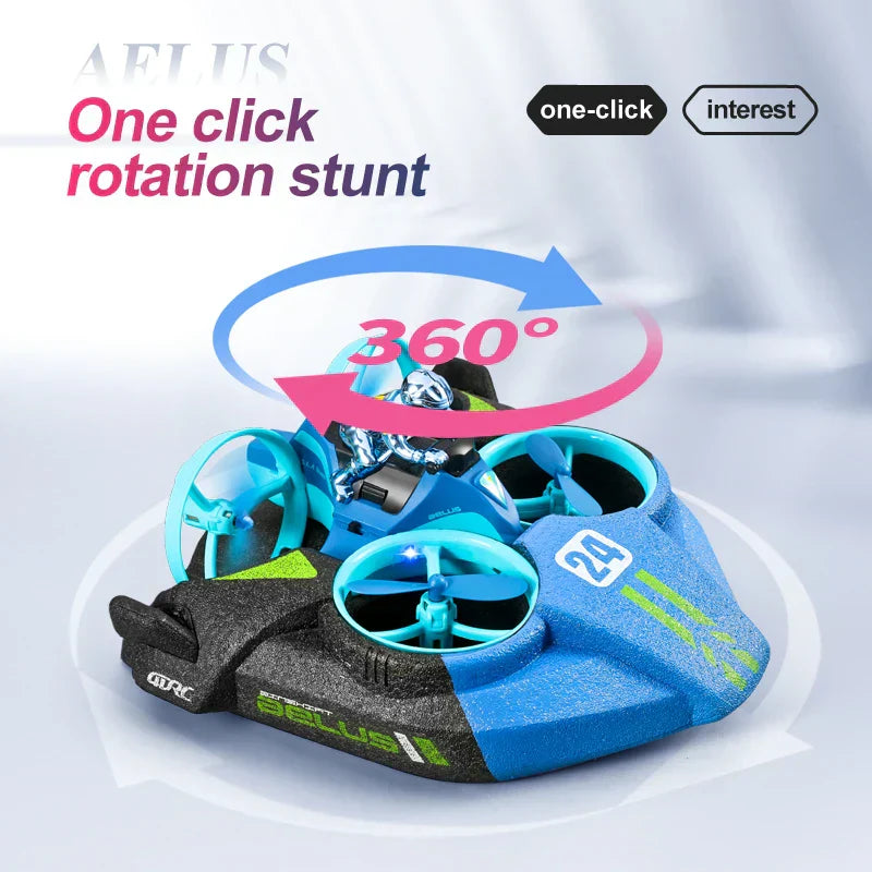 Remote Control 3 in 1 Amphibious Car Boat Toy