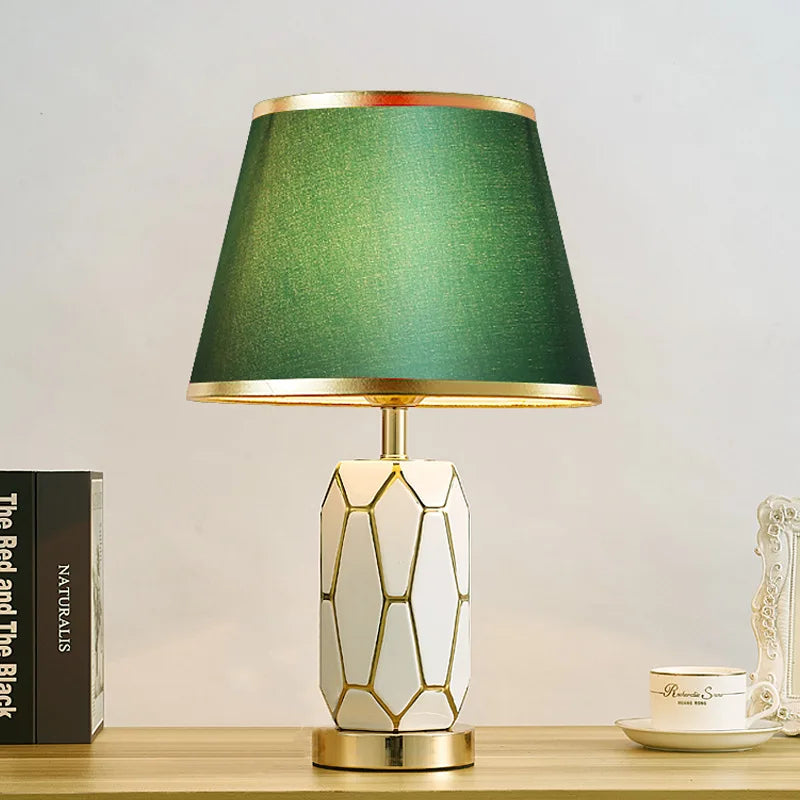 Classic White Ceramic Bedside Lamp - Cofik
