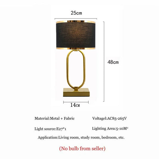 Classic Metal and Fabric Table Light - Cofik