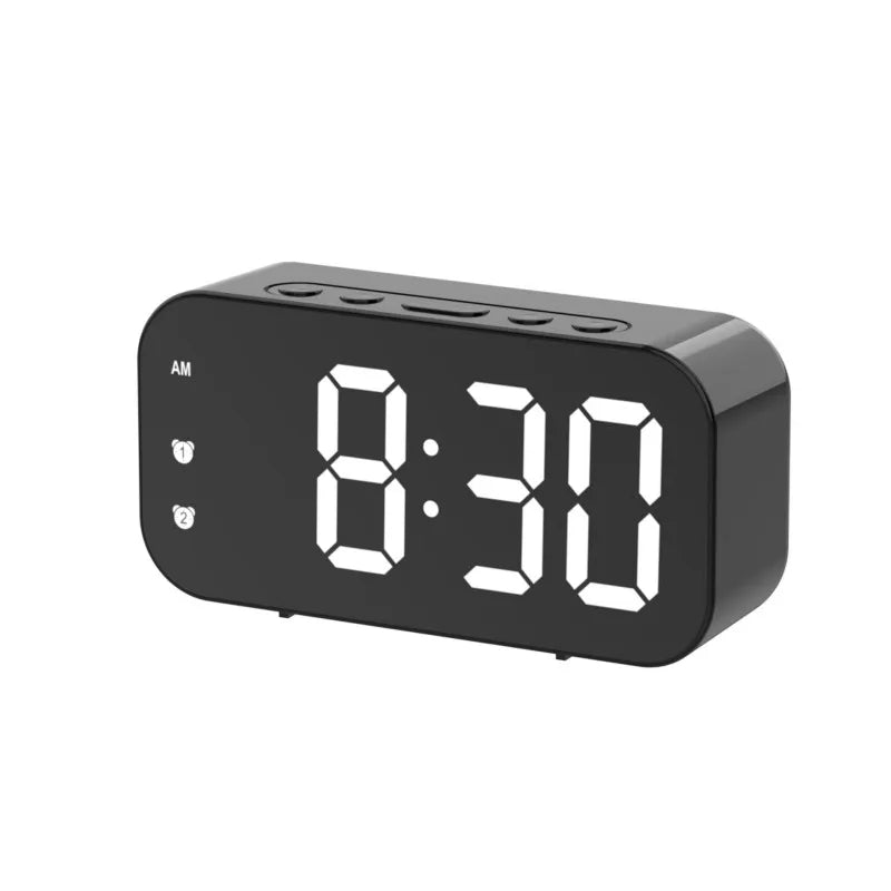 Compact LED Digital Clock with Dual Alarms