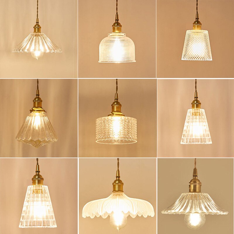 Clear Glass Drop Pendant Light