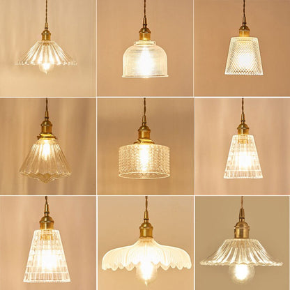 Clear Glass Drop Pendant Light