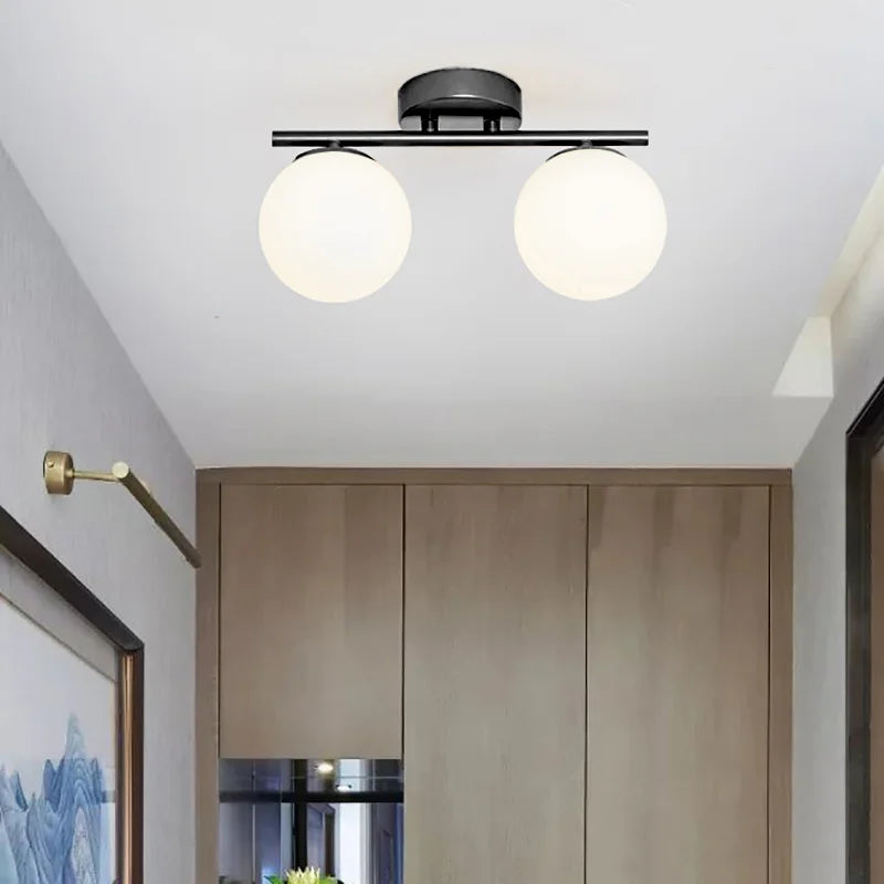 Luxury Gold Glass LED Ceiling Lamp - Cofik
