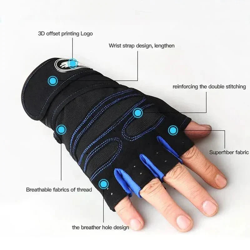 Durable Gym Gloves with Wrist Protection