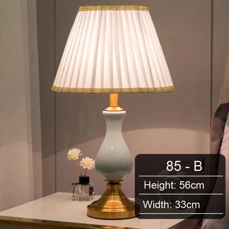 Simple Ceramic Bedside Table Lamp