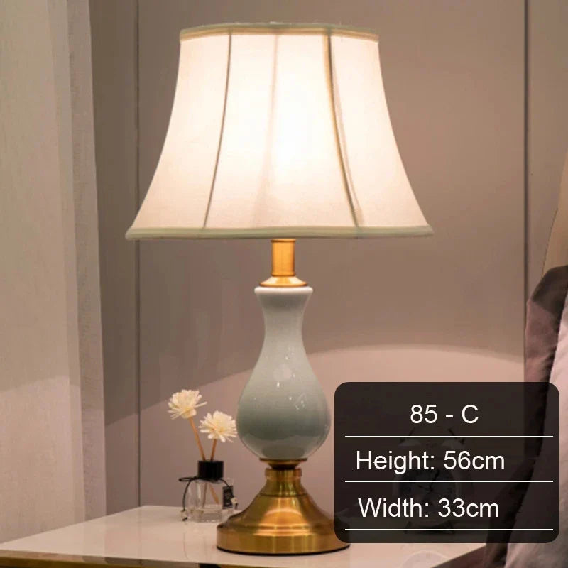 Simple Ceramic Bedside Table Lamp