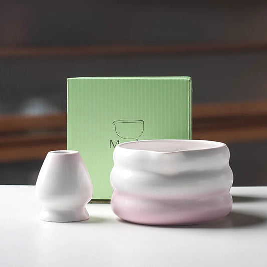 Traditional Green Tea Ceramic Bowl Set 550ml - Cofik