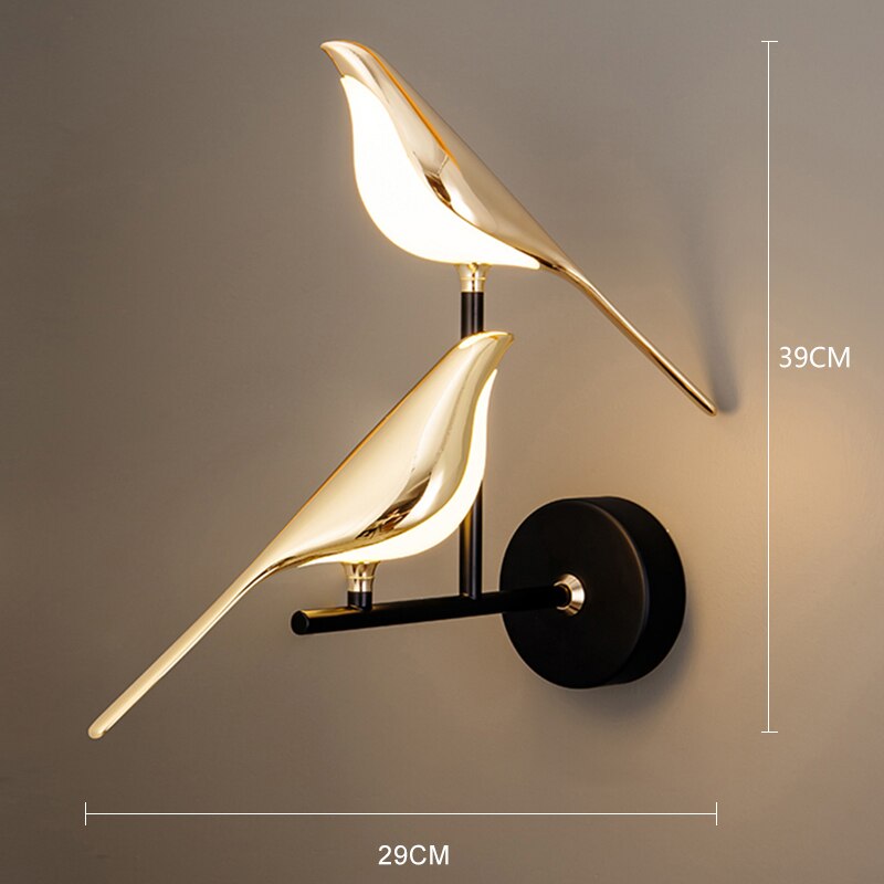 Simple Wood Bird Table Lamp
