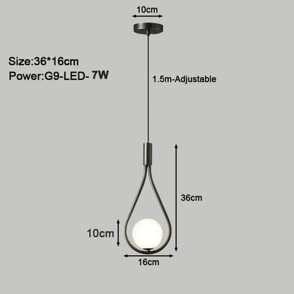 Simple Glass Globe Pendant Lighting Fixture