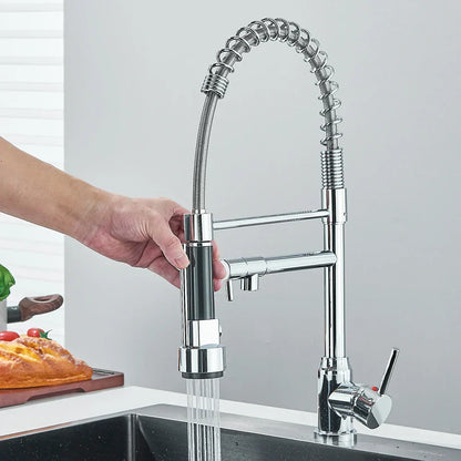 Easy Install Dual Spout Kitchen Faucet