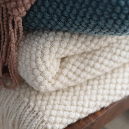 Soft White Throw Blanket