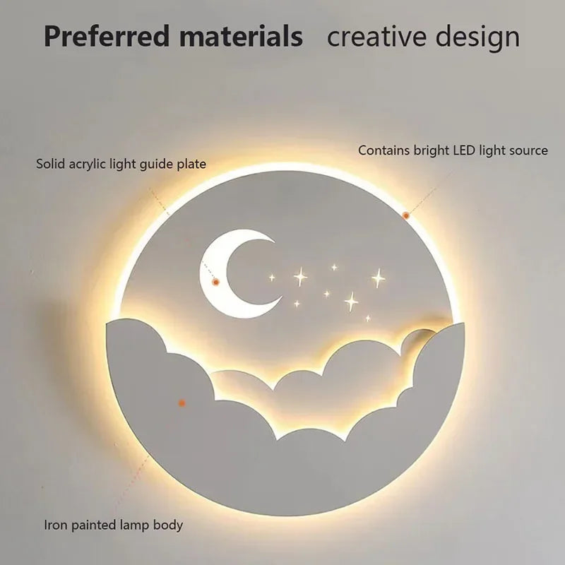 Celestial Glow LED Bedroom Wall Lamp