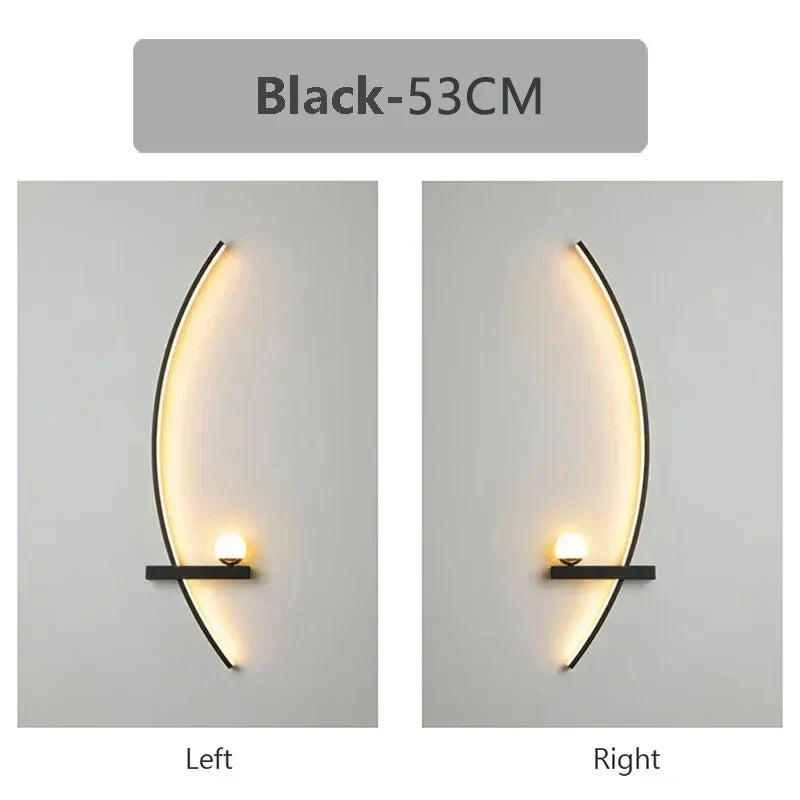 Slim LED Strip Light - 53cm Adjustable Dimming Wall Lamp