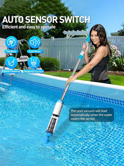 Portable Rechargeable Pool Vacuum Cleaner with 3-in-1 Function