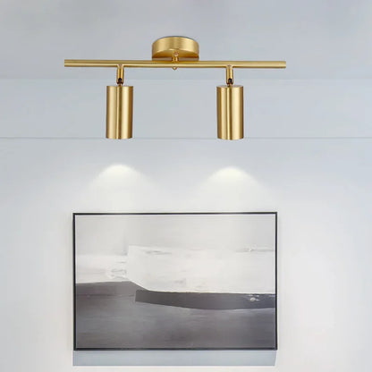 Sleek Gold LED Ceiling Lamp