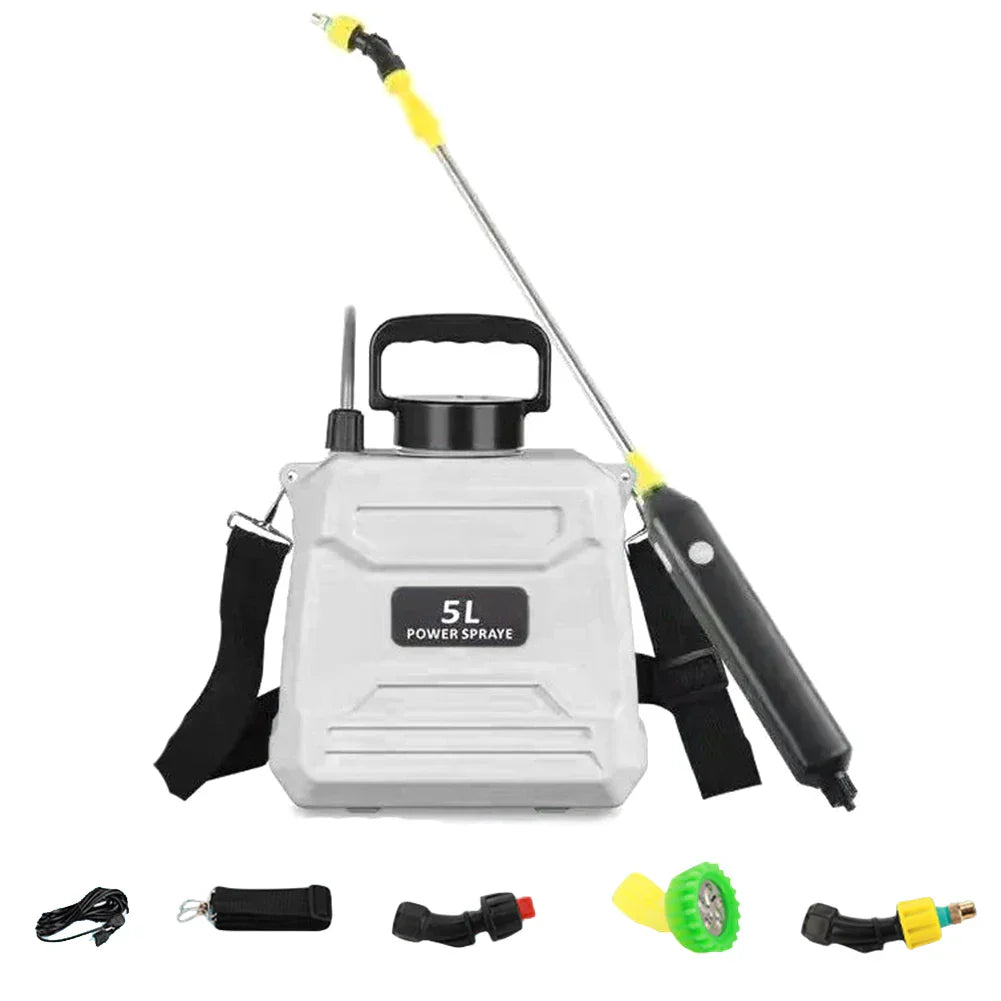 Portable 5L Electric Spray Bottle for Gardening & Cleaning