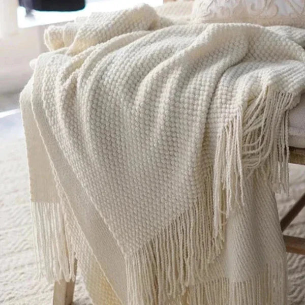Soft White Throw Blanket - Cofik
