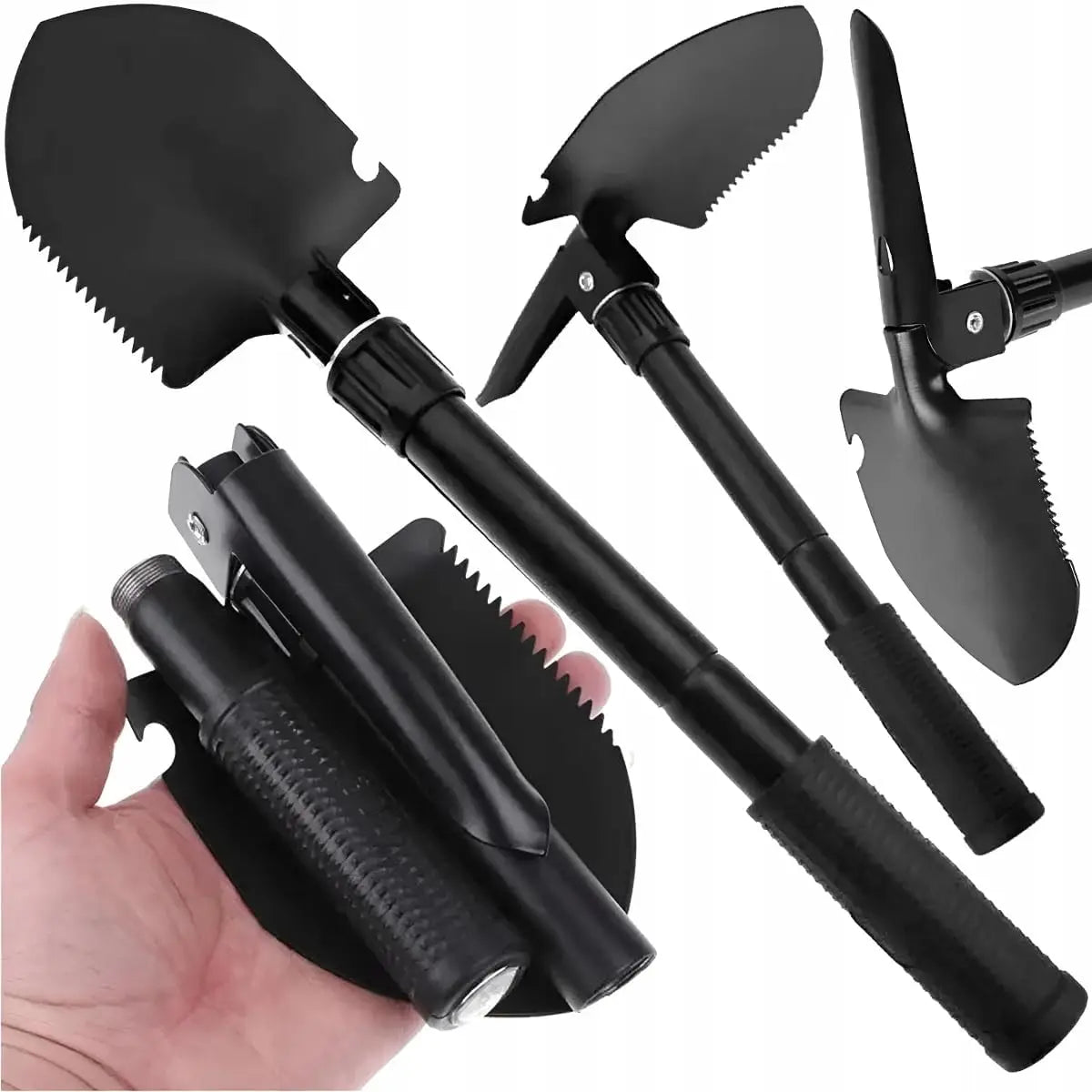 Portable 4-in-1 Stainless Steel Folding Shovel Set - Cofik