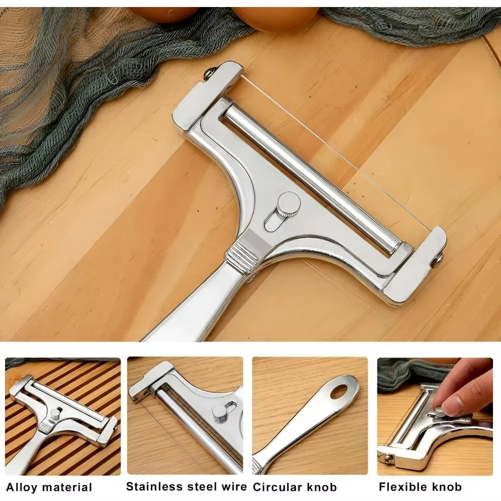 Pro Stainless Cheese Cutter with Adjustable Slice Control