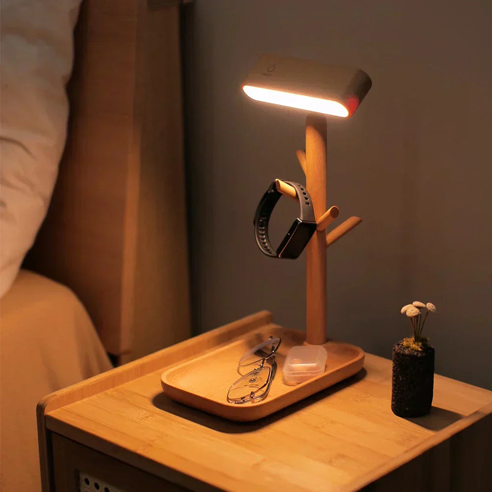 Stylish Adjustable Desk Lamp with Shelf - Cofik