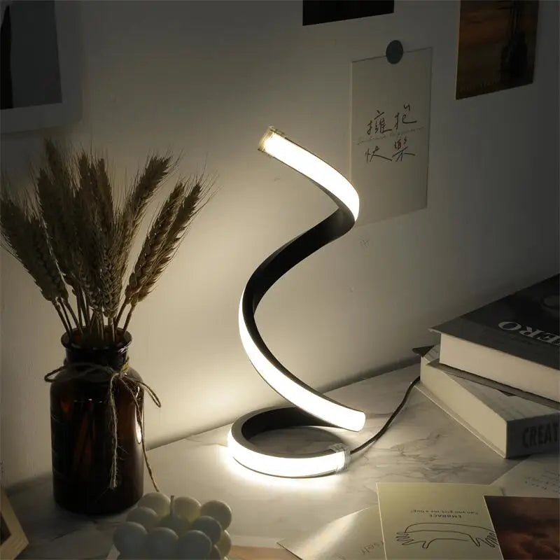 Stylish LED Spiral Desk Lamp