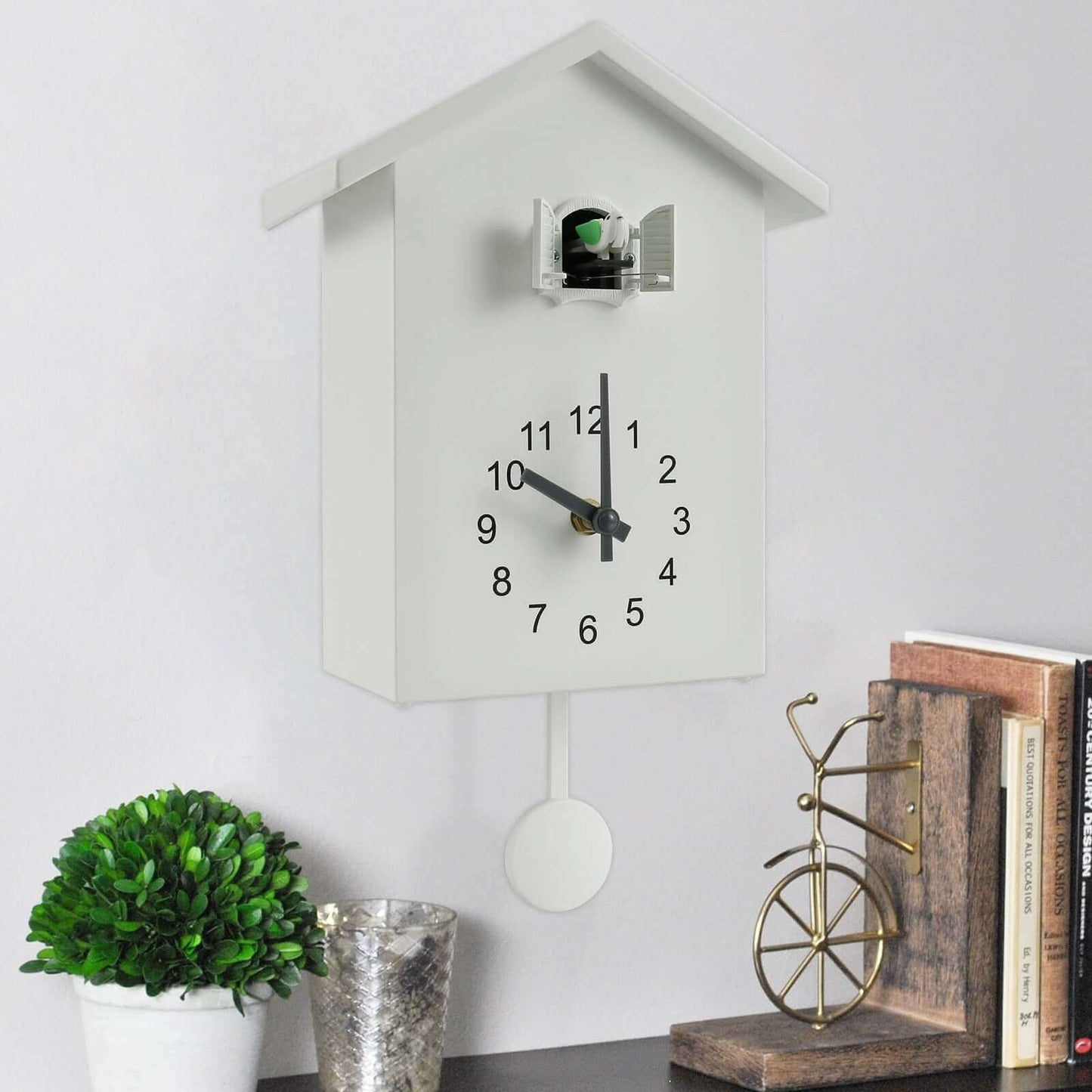 Modern Silent Cuckoo Wall Clock