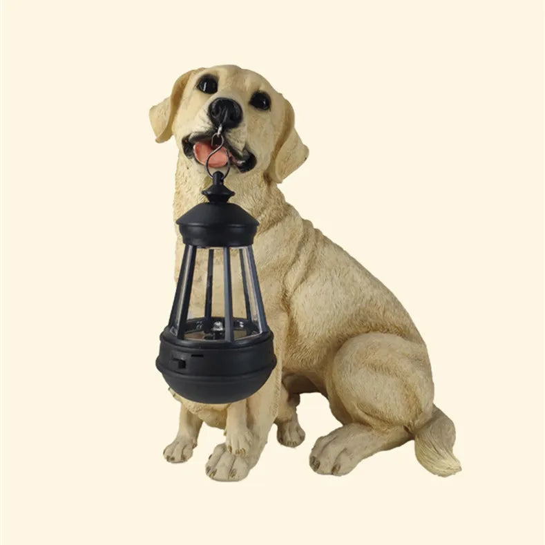 Outdoor Garden Solar Dog Figure Lamp