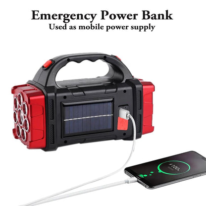 Portable Solar Powered LED Light Power Bank