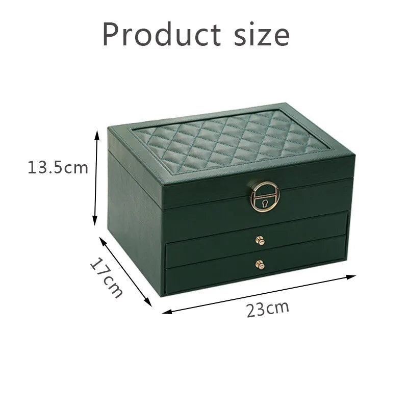 Secure Stackable Leather Jewellery Storage Box