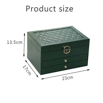 Secure Stackable Leather Jewellery Storage Box