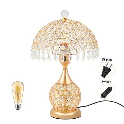 Elegant Glass Table Bedside Lamp
