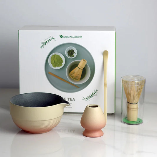 Ceramic Matcha Tea Set with Whisk and Spoon - Cofik