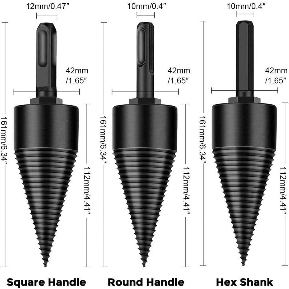 Heavy Duty Steel Firewood Drill Bit Set
