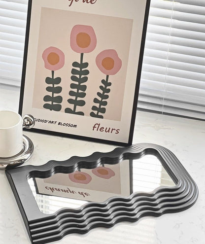Vintage Wave Resistant Wall Mirror