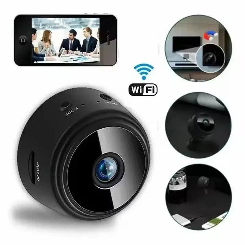 Compact 1080p Wi-Fi Home Security Camera with Night Vision