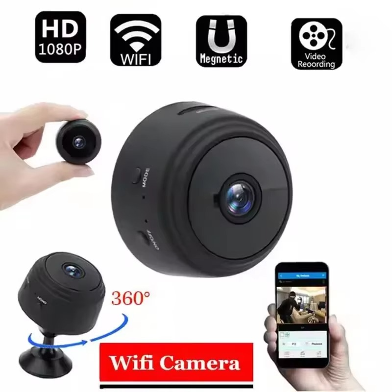 Compact 1080p Wi-Fi Home Security Camera with Night Vision