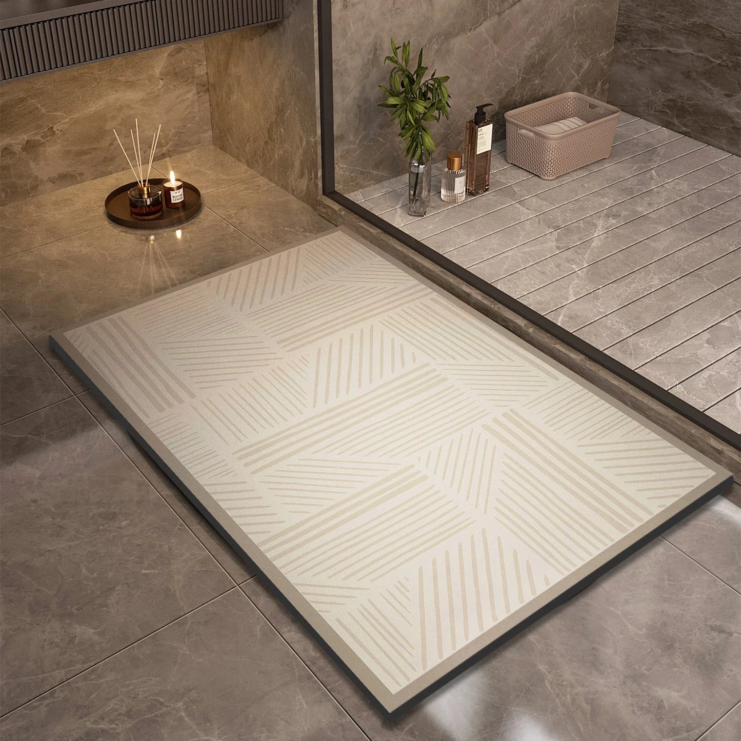 Soft Grip Bathroom Mat Anti-slip Shower Rug