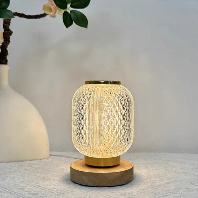 Elegant Gold Crystal Table Lamp