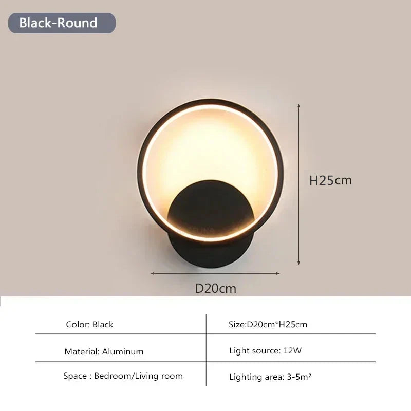 Contemporary Round LED Wall Light