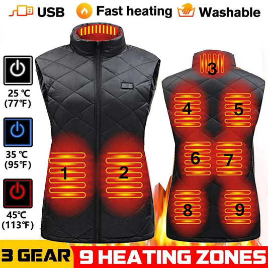 Warm Women's Heated Gilet with USB Power - Cofik