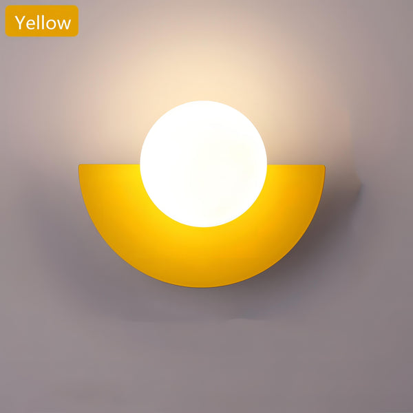 Contemporary Half-Round Wall Light